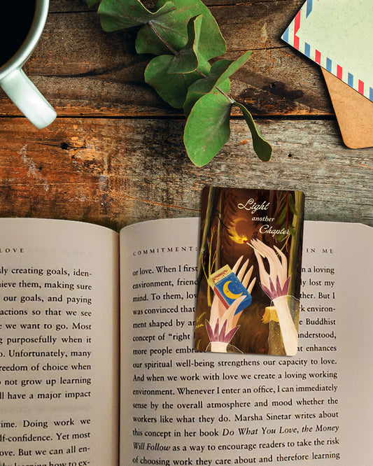 Moonlight flame bookmark