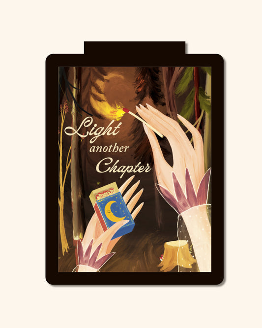 Moonlight flame bookmark