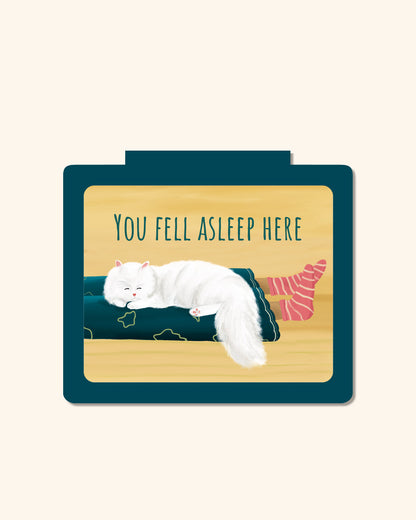 You fell asleep here bookmark