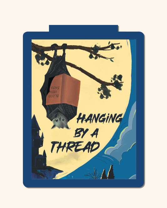 Hanging by a thread bookmark
