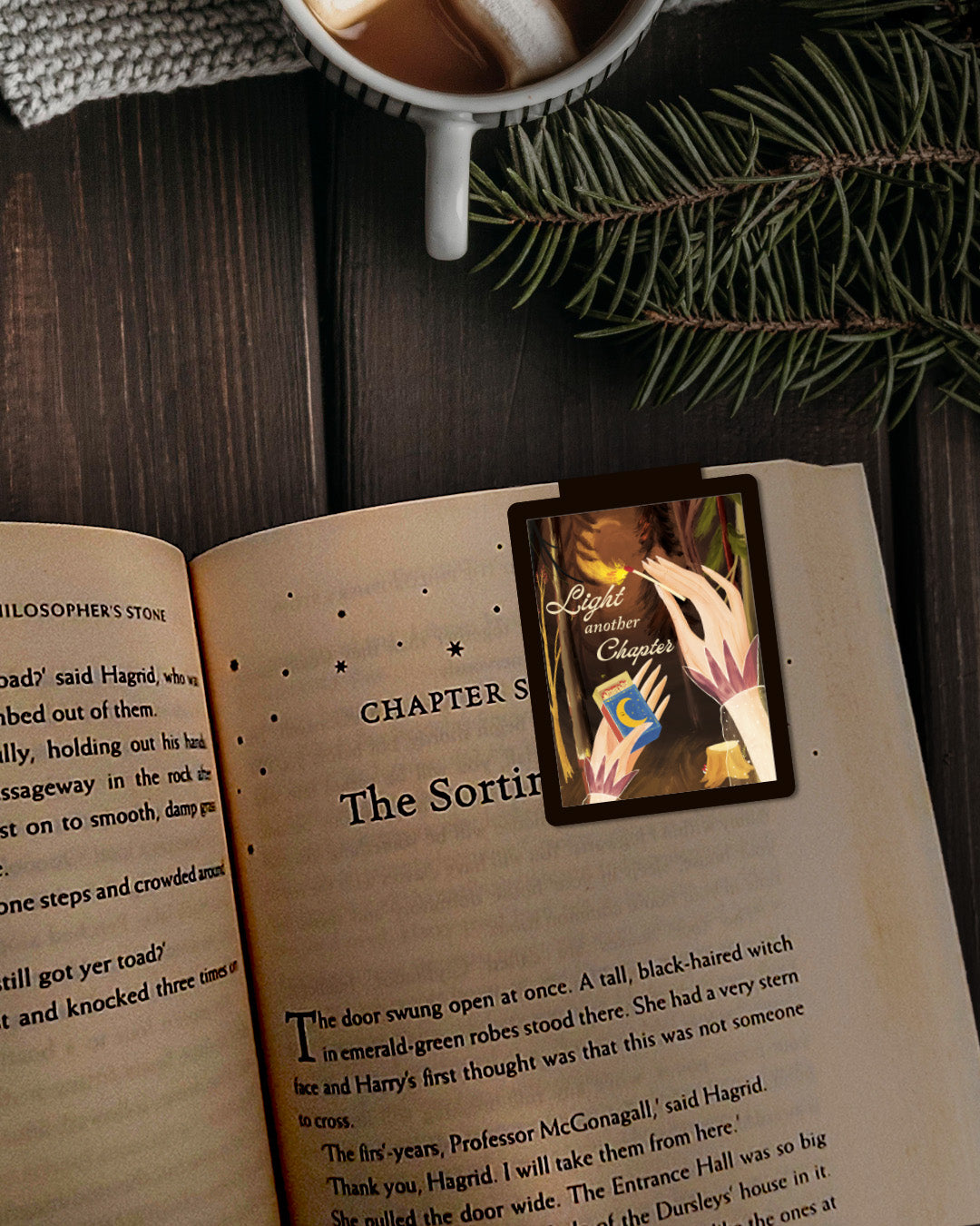Moonlight flame bookmark