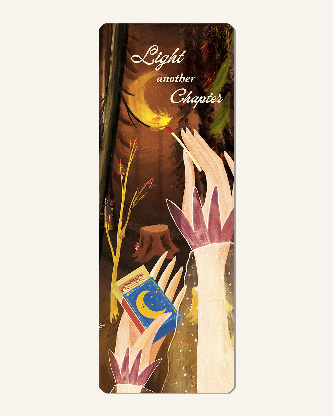 Moonlight flame bookmark