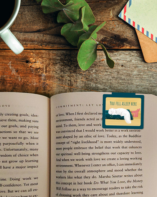 You fell asleep here bookmark