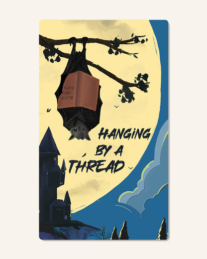 Hanging by a thread bookmark