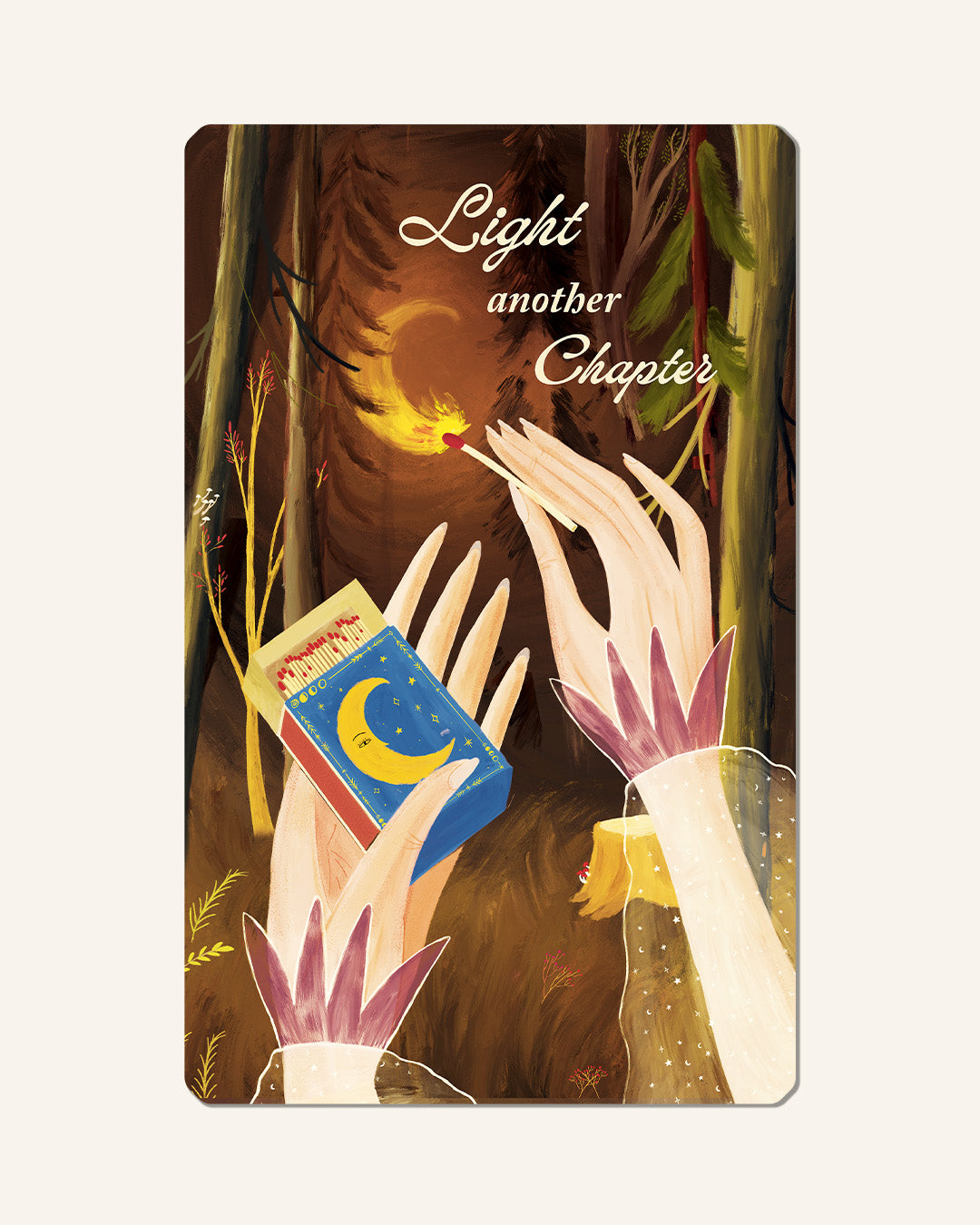 Moonlight flame bookmark