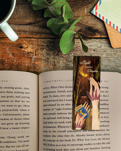 Moonlight flame bookmark